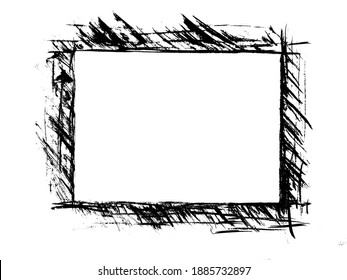 Grunge Rectangle Frame Border Abstract