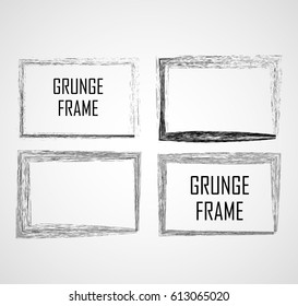 Grunge rectangle frame Collection, Circles. Banners, Insignias , Logos, Icons, Labels and Badges Set . vector distress textures. blank shapes.