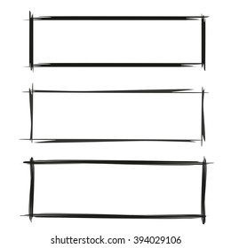 grunge rectangle frame set