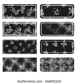 Grunge Rectangle Stamps Collection, Banners, Insignias , Logos, Icons, Labels and Badges Set . vector distress textures.blank shapes.