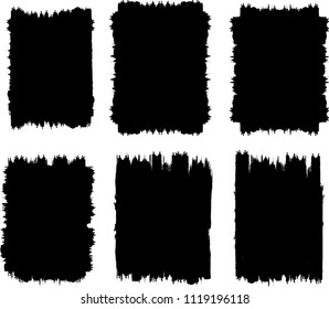 Grunge rectangles, brushes. Banners . vector distress textures.blank shapes.