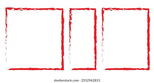 Conjunto de vetores de retângulos Grunge. Quadro retangular grunge preto isolado no plano de fundo branco. Quadro retangular grunge abstrato . Quadro retangular grunge retrô. 333