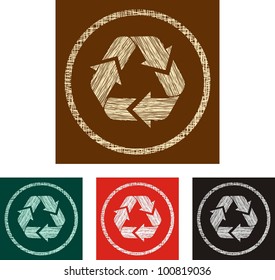 grunge recycle label