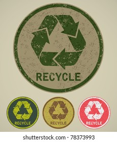 grunge recycle label