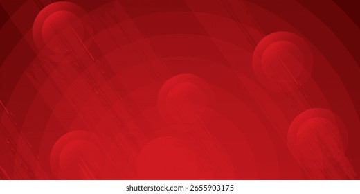 Grunge vermelho abstrato fundo simples dinâmico relâmpago círculo. Ilustrações de vetor de padrão de boa arte moderna