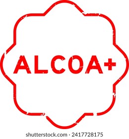 Grunge red ALCOA (Abbreviation of Attributable, Legible, Contemporaneous, Original and Accurate) plus word rubber seal stamp on white background