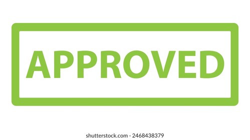 GRUNGE RED APPROVED SQUARE RUBBER SEAL STAMP ON WHITE BACKGROUND