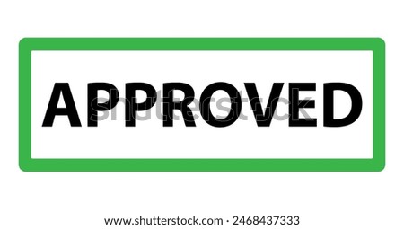 GRUNGE RED APPROVED SQUARE RUBBER SEAL STAMP ON WHITE BACKGROUND