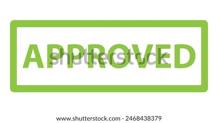 GRUNGE RED APPROVED SQUARE RUBBER SEAL STAMP ON WHITE BACKGROUND