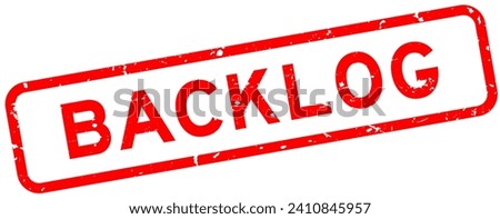 Grunge red backlog word square rubber seal stamp on white background Stock photo © 