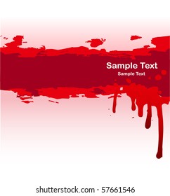 Grunge red banner