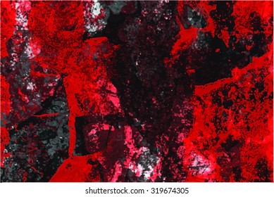 Grunge Red and Black Vector Texture