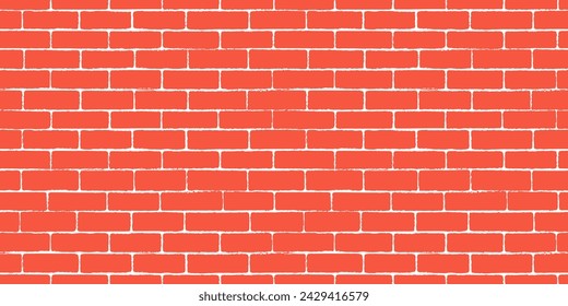 grunge red brick wall seamless pattern background