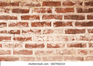 Textura marrón roja gruesa como fondo de forma de pared de ladrillo (Vector). Uso para la decoración, envejecimiento o capa antigua