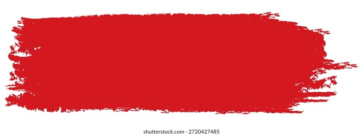 Pincel rojo del grunge, trazo áspero abstracto de la tinta del pincel de la pintura