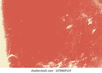 Grunge Red Color Texture For your Design. Empty expressive Distressed Background. EPs10 vector.