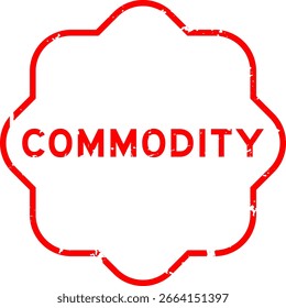 Grunge palavra vermelha mercadoria quadrada selo de borracha no fundo branco