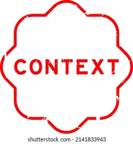 Grunge red context word rubber seal stamp on white background