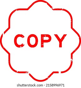 Copia roja gruesa palabra sello de sello de goma sobre fondo blanco