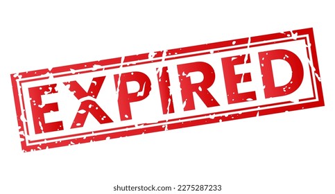 Grunge Red Expired stamp sticker vector illustration