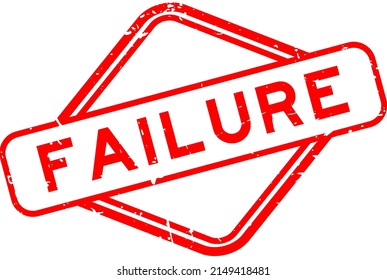 Grunge red failure word rubber seal stamp on white background