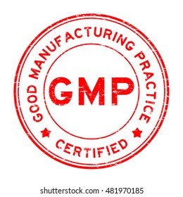 Grunge Red GMP Certified Rubber Stamp