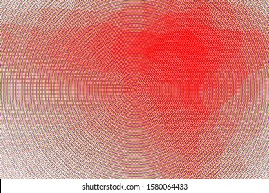 Grunge red halftone dots pattern texture background. Low poly design. Modern gradient monochrome dotted vector illustration. Abstract wavy lines. Triangular polygon backdrop