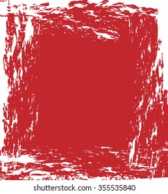 grunge red ink splash background, vector grunge paint brush