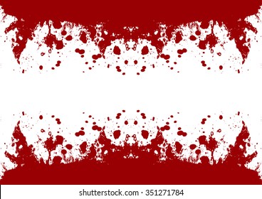 Grunge red ink splatter background. vector illustration