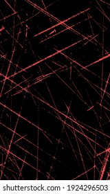 Grunar líneas rojas y puntos en un fondo rojo - Ilustración vectorial