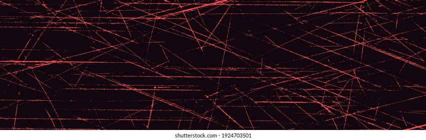 farbige, rote Linien und Punkte auf rotem Hintergrund - Vektorgrafik