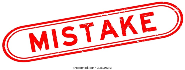 Grunge Red Mistake Word Rubber Seal Stock Vector (Royalty Free ...