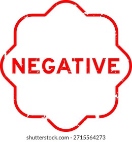 farbiges rotes negatives Wort quadratischer Gummisiegel-Stempel auf weißem Hintergrund