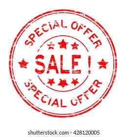 Grunge red sale special offer stamp