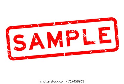 Grunge Red Sample Word Square Rubber Stock Vector (Royalty Free ...