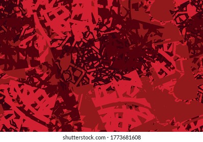 Rojo sin costuras. Una textura abstracta. Plantilla para imprimir en tela, Papel tapiz. Patrón de repetición caótico. Fondo de arte pop