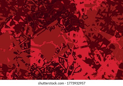 Grunge red seamless. An abstract texture. Template for printing on fabric, Wallpaper. Chaotic repeating pattern. Pop art background