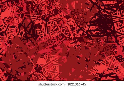 Rot nahtlos. Eine abstrakte Textur. Vorlage für den Druck auf Stoff, Tapete. Chaotisches Wiederholmuster. Pop-Art-Hintergrund