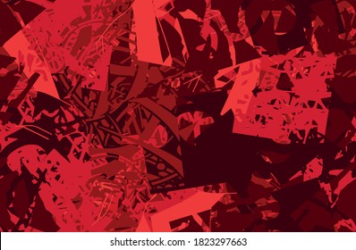 Rot nahtlos. Eine abstrakte Textur. Vorlage für den Druck auf Stoff, Tapete. Chaotisches Wiederholmuster. Pop-Art-Hintergrund