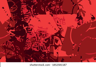 Rojo sin costuras. Una textura abstracta. Plantilla para imprimir en tela, Papel tapiz. Patrón de repetición caótico. Fondo de arte pop