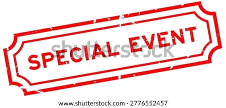 Grunge red special event word rubber seal stamp on white background
