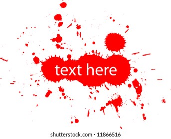 Grunge red splash banner vector