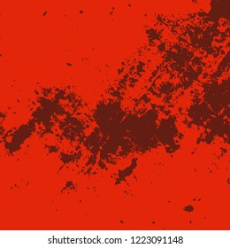 Grunge Red Square Texture For your Design. Empty expressive Distressed Background. EPs10 vector.
