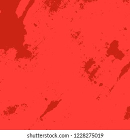 Grunge Red Square Texture For your Design. Empty expressive Distressed Background. EPs10 vector.