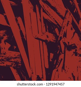 Grunge Red Square Texture For your Design. Empty expressive Distressed Background. EPs10 vector.