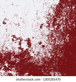 Grunge Red Square Texture For your Design. Empty expressive Distressed Bloody Background. EPs10 vector.