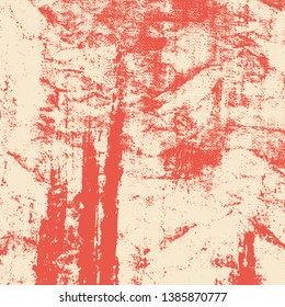 Grunge Red Square Texture For your Design. Empty expressive Distressed Background. EPs10 vector