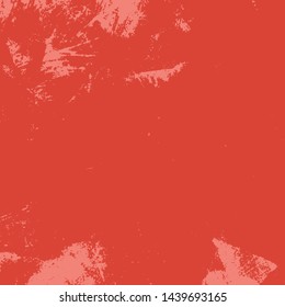 Grunge Red Square Texture For your Design. Empty expressive Distressed Background. EPs10 vector.