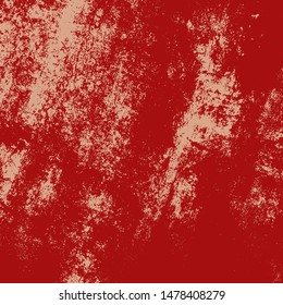 Grunge Red Square Texture For your Design. Empty expressive Distressed Background. EPs10 vector.