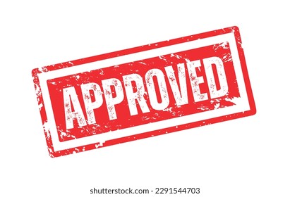 grunge red stamp with the word 'Approved'